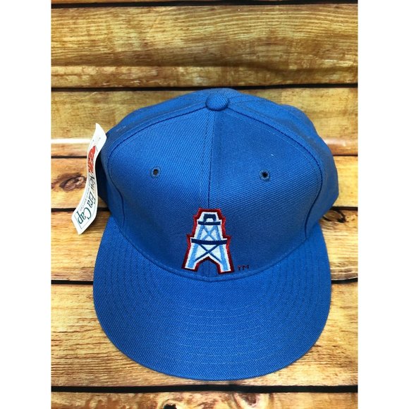 NWT NOS Vintage HOUSTON OILERS 6 7/8 Fitted Wool CAP/HAT New Era 59Fifty NFL - Picture 1 of 6